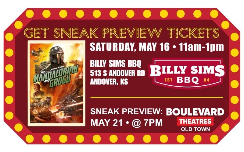 SNEAK PREVIEW • "Mandalorian & Grogu" • May 21, 2026 • Boulevard Theatre Oldtown, Wichita, KS