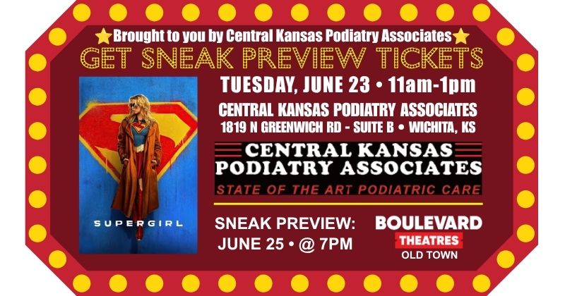 SNEAK PREVIEW • "Supergirl" • June 25, 2026 • Boulevard Theatre Oldtown, Wichita, KS